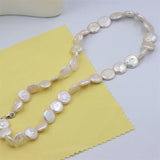 ZFSILVER S925 Sterling Silver Baroque Pearl Necklace DIY Jewelry