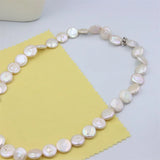 ZFSILVER S925 Sterling Silver Baroque Pearl Necklace DIY Jewelry