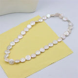 ZFSILVER S925 Sterling Silver Baroque Pearl Necklace DIY Jewelry