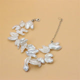 S925 Sterling Silver Natural Pearl Bracelet Exaggeration Gift Jewelry