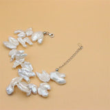 S925 Sterling Silver Natural Pearl Bracelet Exaggeration Gift Jewelry