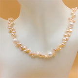 S925 Silver Baroque Pearl Choker Necklace for Women