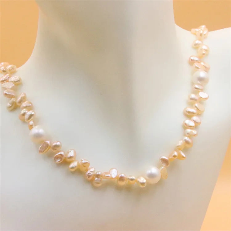 S925 Silver Baroque Pearl Choker Necklace for Women
