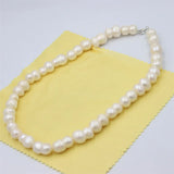 925 Silver Baroque Pearl Necklace DIY Charm Jewelry Women Gift