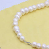 925 Silver Baroque Pearl Necklace DIY Charm Jewelry Women Gift