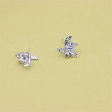 ZFSILVER 925 Sterling Silver Square Zircon Earrings