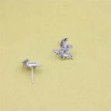 ZFSILVER 925 Sterling Silver Square Zircon Earrings