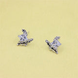 ZFSILVER 925 Sterling Silver Square Zircon Earrings