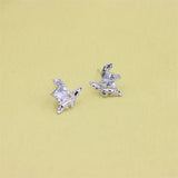 ZFSILVER 925 Sterling Silver Square Zircon Earrings