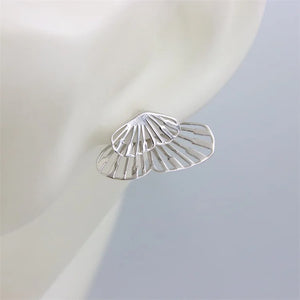 ZFSILVER 925 Silver Exaggerated Hollow Butterfly Stud Earrings