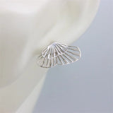 ZFSILVER 925 Silver Exaggerated Hollow Butterfly Stud Earrings
