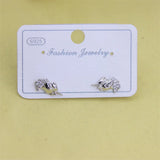 ZFSILVER 925 Silver Unicorn Stud Earrings Diamond Charm Party Gift