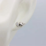 ZFSILVER 925 Silver Unicorn Stud Earrings Diamond Charm Party Gift