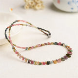 Natural Tourmaline Beads Stone Choker Necklace Charms