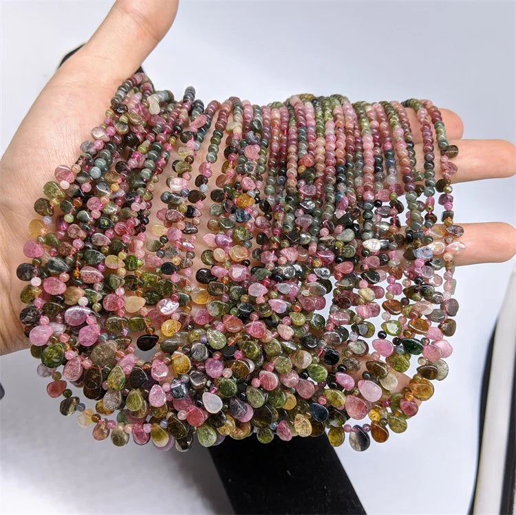 Natural Tourmaline Beads Stone Choker Necklace Charms