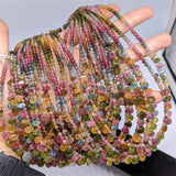 Natural Tourmaline Beads Stone Choker Necklace Charms