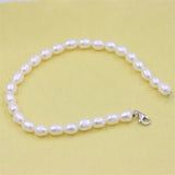Rice Waterfresh Pearl Bracelet S925 Sterling Silver Jewelry For Women