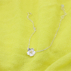 925 Sterling Charm Sakura Bracelets For Women, Girl Gift