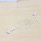 925 Silver Box Chain 3 Rice Charm Bracelet Birthday Gift