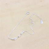 925 Silver Box Chain 3 Rice Charm Bracelet Birthday Gift