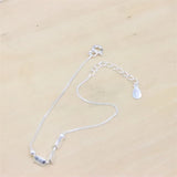 925 Silver Box Chain 3 Rice Charm Bracelet Birthday Gift