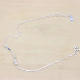 925 Silver Box Chain 3 Rice Charm Bracelet Birthday Gift
