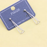 ZFSILVER S925 Silver Triangle Stud Earrings