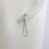 ZFSILVER S925 Silver Triangle Stud Earrings