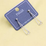 ZFSILVER S925 Silver Triangle Stud Earrings