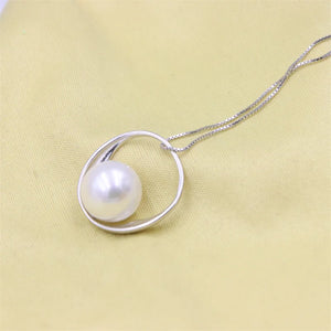 ZFSILVER S925 Silver Drop Amber Turquoise Pearl Necklace Women Party Jewelry