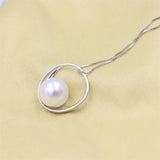 ZFSILVER S925 Silver Drop Amber Turquoise Pearl Necklace Women Party Jewelry