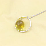 ZFSILVER S925 Silver Drop Amber Turquoise Pearl Necklace Women Party Jewelry