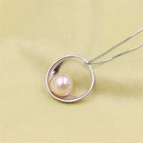 ZFSILVER S925 Silver Drop Amber Turquoise Pearl Necklace Women Party Jewelry