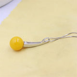 ZFSILVER S925 Sweet Yellow Amber Necklace for Women