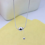 925 Silver Ball Necklace Snake Chain Chram Jewelry