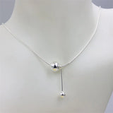 925 Silver Ball Necklace Snake Chain Chram Jewelry