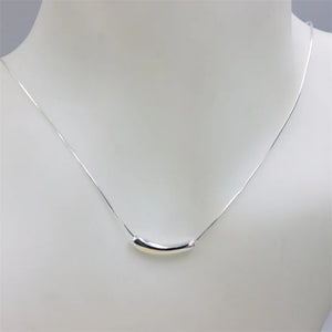 925 Silver Eggplant Necklace Snake Chain Party Wedding Chram Jewelry