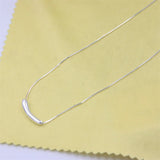 925 Silver Eggplant Necklace Snake Chain Party Wedding Chram Jewelry