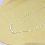 925 Silver Eggplant Necklace Snake Chain Party Wedding Chram Jewelry