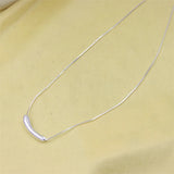 925 Silver Eggplant Necklace Snake Chain Party Wedding Chram Jewelry
