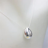 925 Silver Oval Goose Eggs Necklace Snake Chain Women Jewelry