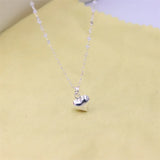 S925 Sterling Silver Love Smooth Heart Necklace For Women