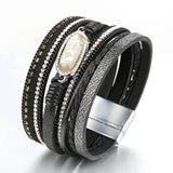Woven Pearl Geometric Shape Bracelet for Women