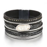 Woven Pearl Geometric Shape Bracelet for Women