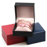 Square Red Jewelry Box Bracelet Display Holder with Pillow