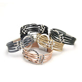 Women's Leather Charms Bracelet with Beads