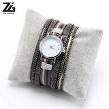 Leather Multilayer Bracelet Watch Bohemian Style Bangle