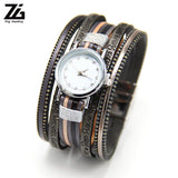 Leather Multilayer Bracelet Watch Bohemian Style Bangle