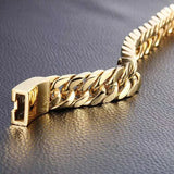 Men's Gold-Plated 10mm Domineering Bangle
