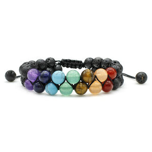 Yellow Tiger Eye Stone Couple's Bracelet Woven Rope Unisex Bracelet